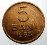 Moneda 5 Bani 1953 RPR Romania, 20mm, Cu-Ni-Zn, KM#83.2