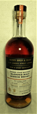 RARITARE, BB &amp;amp; R- SHERRY CASK MATURED BLEND MALT SCOTCH WHISKY, CL 70 GR 44,2 foto