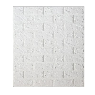 Tapet 3D ALB caramida in relief, Autoadeziv , 77x70 cm foto