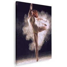 Tablou dansatoare, nor de praf alb 2036 Tablou canvas pe panza CU RAMA 20x30 cm