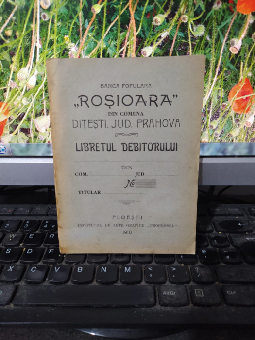 Banca Roșioara, Dițești, jud. Prahova, Libretul debitorului, Ploiești 1910, 201