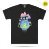 Tricou Fluorescent Planet Mushroom