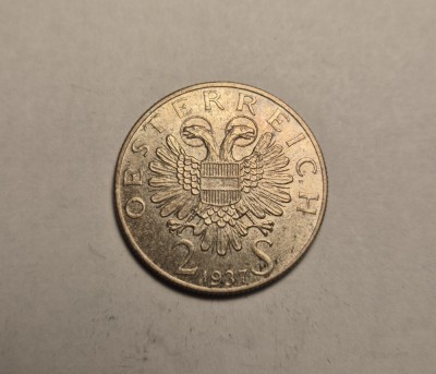 2 Schilling 1937 UNC foto