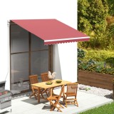 VidaXL P&acirc;nză de rezervă pentru copertină, roșu vișiniu, 3x2,5 m