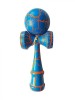 Kendama Profesionala Lemn, Albastru/Portocaliu, 14KD, Joc Dexteritate, Creativitate, Indemanare, Fete/Baieti, 6+ Ani