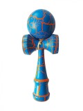 Cumpara ieftin Kendama Profesionala Lemn, Albastru/Portocaliu, 14KD, Joc Dexteritate, Creativitate, Fete/Baieti, 6 ani+