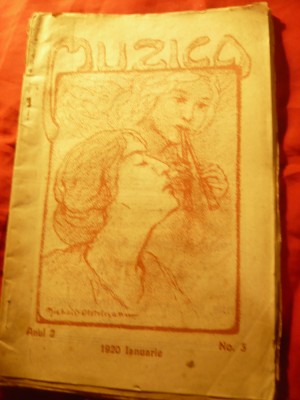 Revista Muzica -Ianuarie 1920 - Coperta1: M.Ottetelesanu ,coperta2 :P. Scheletti foto