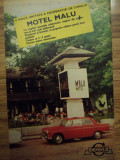 1974, Reclamă Motel MALU, 17 x 24 cm, comunism, epoca de aur, cooperativa
