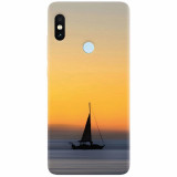 Husa silicon pentru Xiaomi Redmi S2, Wind Sail Boat Ocean Sunset