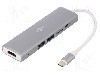 Cablu HDMI soclu, microSD, USB A soclu x2, USB C mufa, USB C soclu, USB 3.0, lungime {{Lungime cablu}}, {{Culoare izola&amp;#355;ie}}, Goobay - 45850