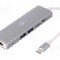 Cablu HDMI soclu, microSD, USB A soclu x2, USB C mufa, USB C soclu, USB 3.0, lungime {{Lungime cablu}}, {{Culoare izola&amp;#355;ie}}, Goobay - 45850