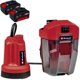 Einhell GE-SP 18 LL Li PXC + Twinpack - Pompa pentru apa curata 0.8 bar 4 m + Set 2 acumulatori Li-Ion 18 V 4 Ah