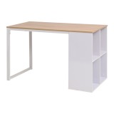 Cumpara ieftin Birou de scris, 120 x 60 x 75 cm, stejar și alb