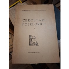 Cercetari folklorice I - Cercul de studii folklorice