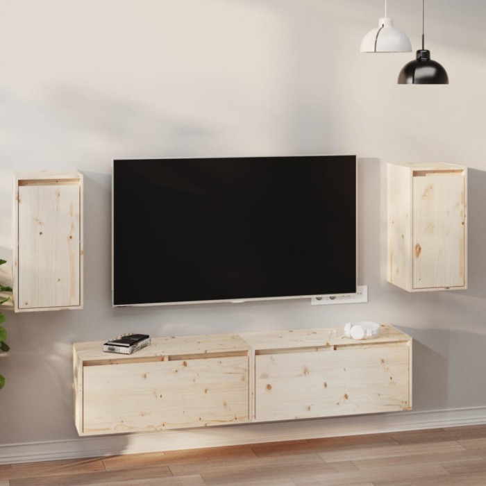 Gossi dulapuri de perete, 2 buc., 30x30x60 cm, lemn masiv de pin
