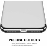 Husa iPhone 7 GloMax 3in1 PerfectFit Argintiu, Protectie Soc, Praf, Zgarieturi, Carcasa Policarbonat