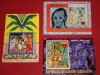 GUINEA ECUATORIALĂ, PICTURA MODERNĂ - 3 COLIȚE ȘTAMPILATE PERF./IMPERF., Stampilat