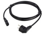 Cablu 3x1mm2 CEE 7/7 ştecăr unghi IEC C13 mamă PVC Qualtek Electronics