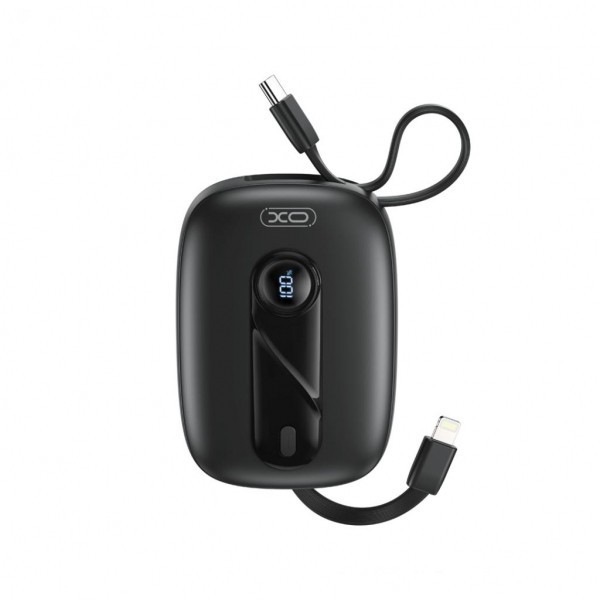 Baterie Externa XO Design PR246, 10000mAh, 22.5W, PD, 1 x Lightning - 2 x USB-C, Neagra