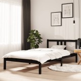 VidaXL Cadru de pat, negru, 100x200 cm, lemn masiv de pin
