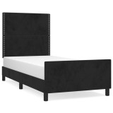 Cumpara ieftin Cadru de pat cu tablie, negru, 80x200 cm, catifea