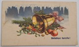 Felicitare veche romaneasca , mesaj &#039;&#039; Sarbatori fericite &#039;&#039;