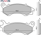 Set placute frana fata Honda PCX 125-150 (10-18) - SH 125 (14-18) - Peugeot Django - Speedfight 4 50-125-150cc (RMS)