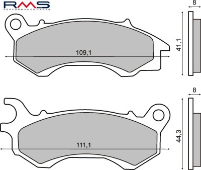 Set placute frana fata Honda PCX 125-150 (10-18) - SH 125 (14-18) - Peugeot Django - Speedfight 4 50-125-150cc (RMS) foto