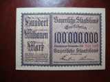 GERMANIA BAYERN 100 .000.000 MARK 1923