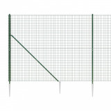 Gard plasa de sarma cu tarusi de fixare, verde, 1,8x10 m GartenMobel Dekor, vidaXL