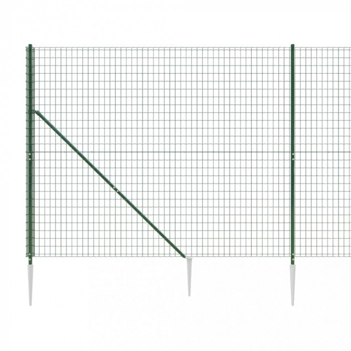 Gard plasa de sarma cu tarusi de fixare, verde, 1,8x10 m GartenMobel Dekor