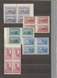 ROMANIA 1947 LP 213 CASA SCOALELOR BLOCURI DE 4 TIMBRE MNH NESTAMPILAT