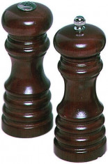 Set rasnita piper si presaratoare sare, din lemn, H=13 cm foto