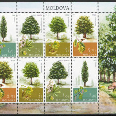 Moldova 2018 Mi 1033/36 zd-klb MNH - Copaci, arbori flora