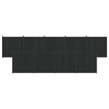 vidaXL Panou de Gardă 9 pcs WPC și Aluminiu Negru 3429491