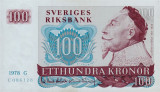 SUEDIA █ bancnota █ 100 Kronor █ 1978 █ P-54c █ UNC necirculata