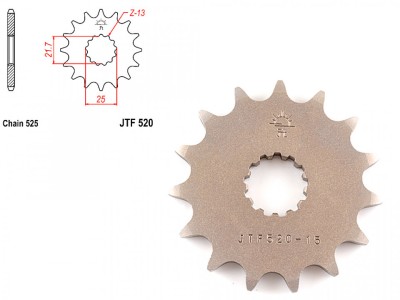 Pinion transmisie fata 525/15T, JTF520 foto