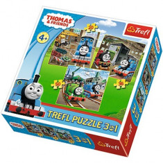 Puzzle Thomas si Prietenii 3 in 1 foto