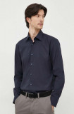 Cumpara ieftin BOSS cămașă bărbați, culoarea bleumarin, cu guler clasic, slim 50469345