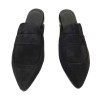 Saboti dama din piele intoarsa Serena All Black, 35 - 41, Negru, Ingiro