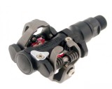 Pedale Wellgo SPD Negre, Corp Aluminiu, Rulmenti Cr-Mo, Compatibile Shimano SPD, 340g