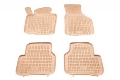 Covorase Presuri Auto Cauciuc Dedicate Bej Vw Passat B6 / B7 2005-2014 | PASSAT CC 2008-2016 | Vw Jetta 2010-2018 | Vw Tiguan I 2007 - 2015 foto