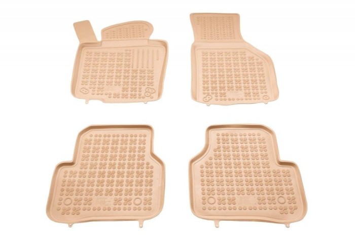 Covorase Presuri Auto Cauciuc Dedicate Bej Vw Passat B6 / B7 2005-2014 | PASSAT CC 2008-2016 | Vw Jetta 2010-2018 | Vw Tiguan I 2007 - 2015