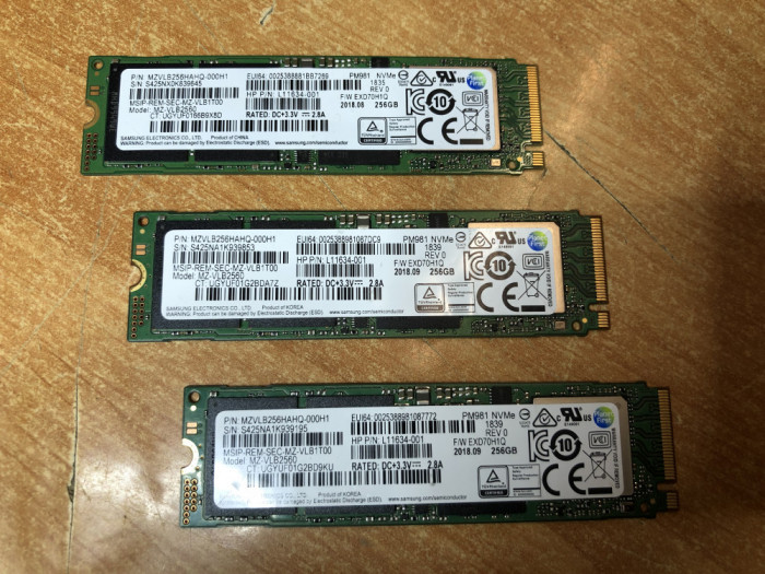 SSD M2 NVME Samsung PM981, 256GB, garantie 6 luni