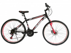 Bicicleta MTB Vision Tiger 2D Suspensie Fata Culoare Negru/Rosu Roata 26&amp;quot; OtelPB Cod:202604010305 foto