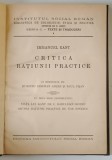 CRITICA RATIUNII PRACTICE de IMMANUEL KANT