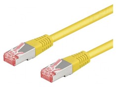 Patch cord Ethernet galben 3m S/FTP Cat6 LSZH foto