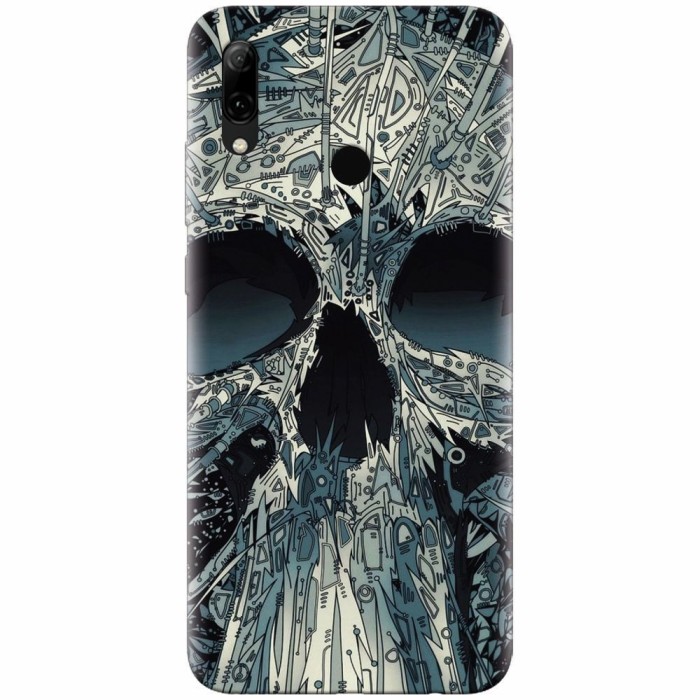 Husa silicon pentru Huawei P Smart 2019, Abstract Skull Artwork Illustration