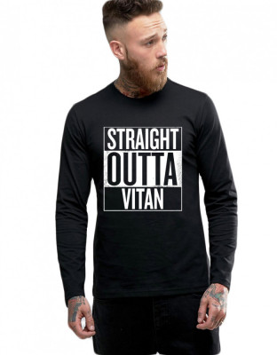 Bluza barbati neagra - Straight Outta Vitan - XL foto