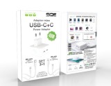 Incarcator 40W dual USB-C PD cu 2 cabluri
